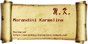 Morandini Karmelina névjegykártya